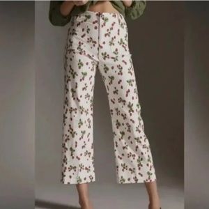 Maeve by Anthropologie strawberry pant The Collette size 30